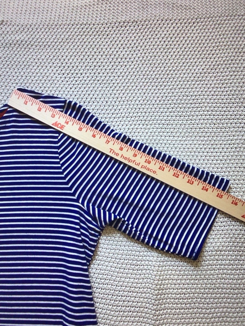 Cupio Blue and White Striped Short Sleeve Tee - Picture 7 of 8